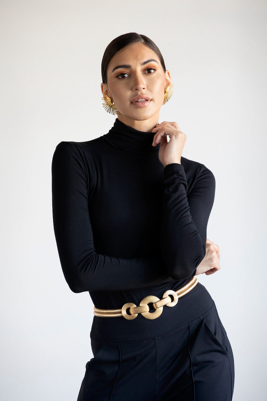KiraGrace GRACE TURTLENECK: BLACK