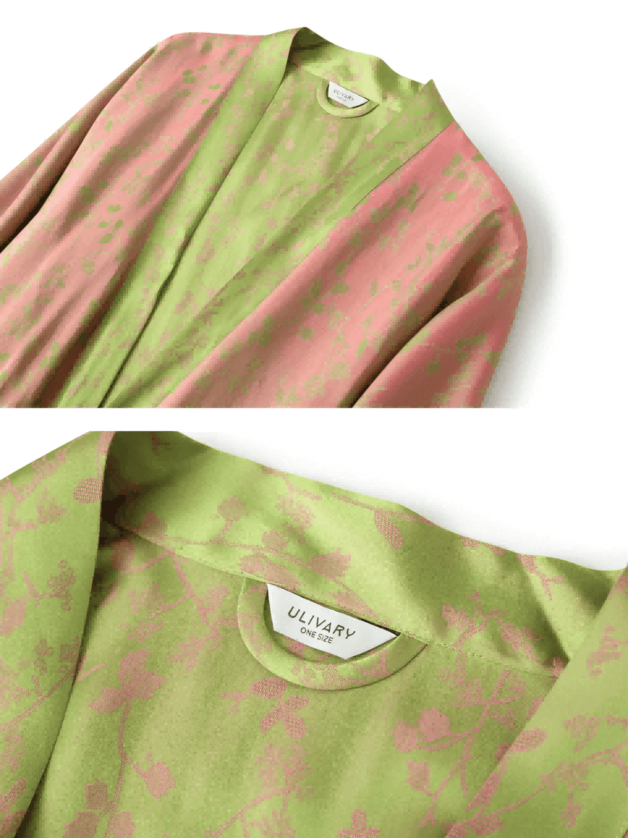 Ulivary Oriental Reversible Kimono Robe