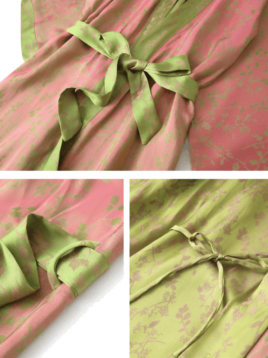 Ulivary Oriental Reversible Kimono Robe