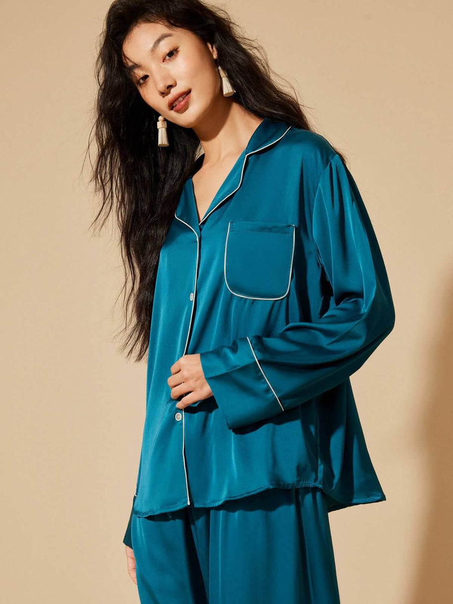 Ulivary Lapel Pajama Set 3 Pcs