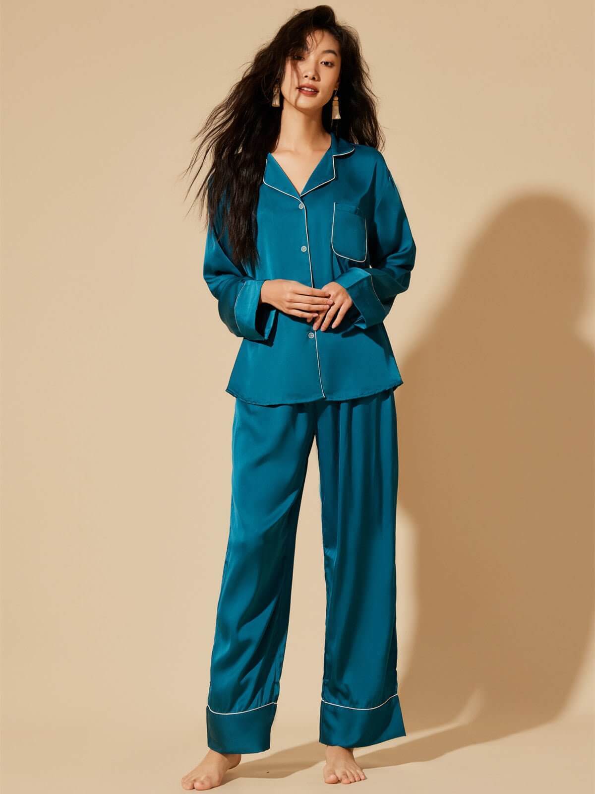 Ulivary Lapel Pajama Set 3 Pcs