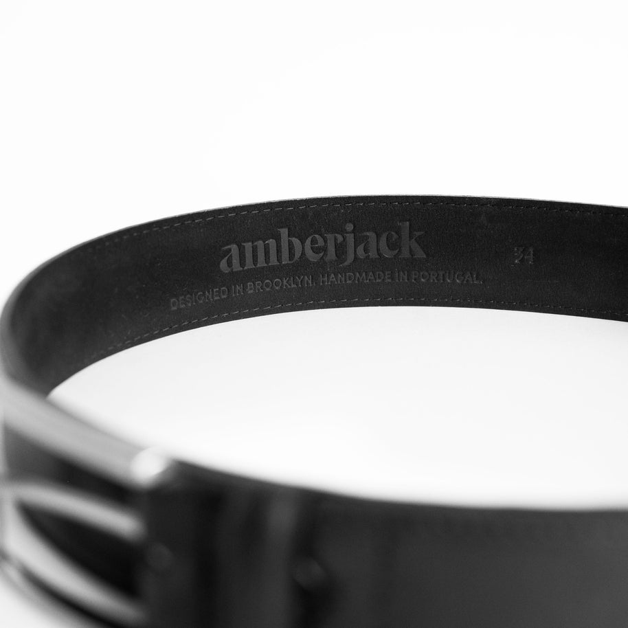 Amberjack Leather Belt (Obsidian)
