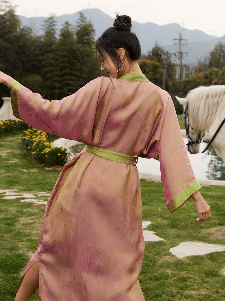 Ulivary Oriental Reversible Kimono Robe