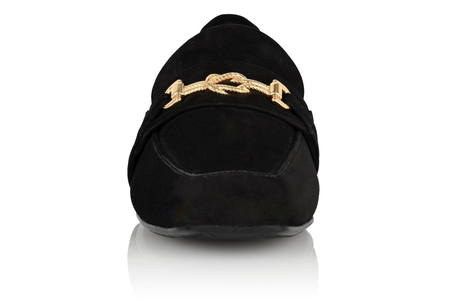 Joan Oloff Adonis Black Nubuck Leather Loafer