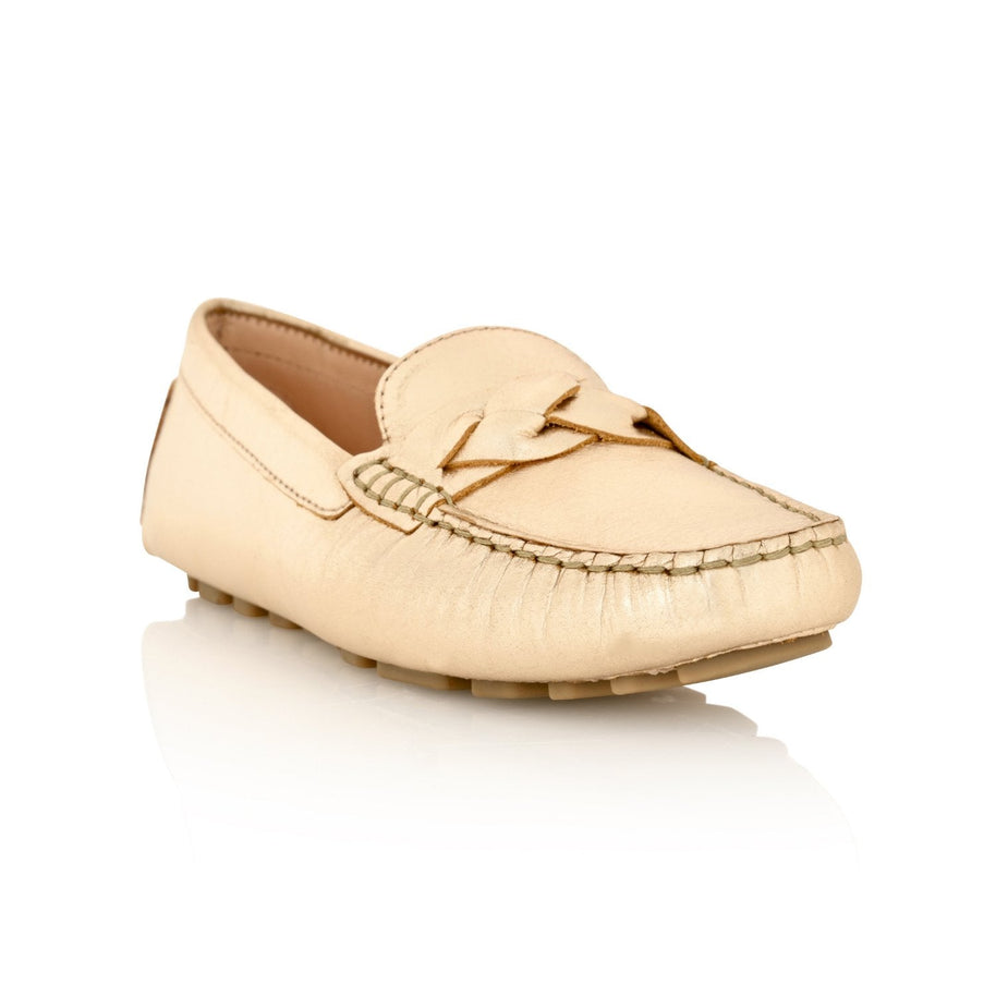 Joan Oloff Piper Gold Metallic Leather