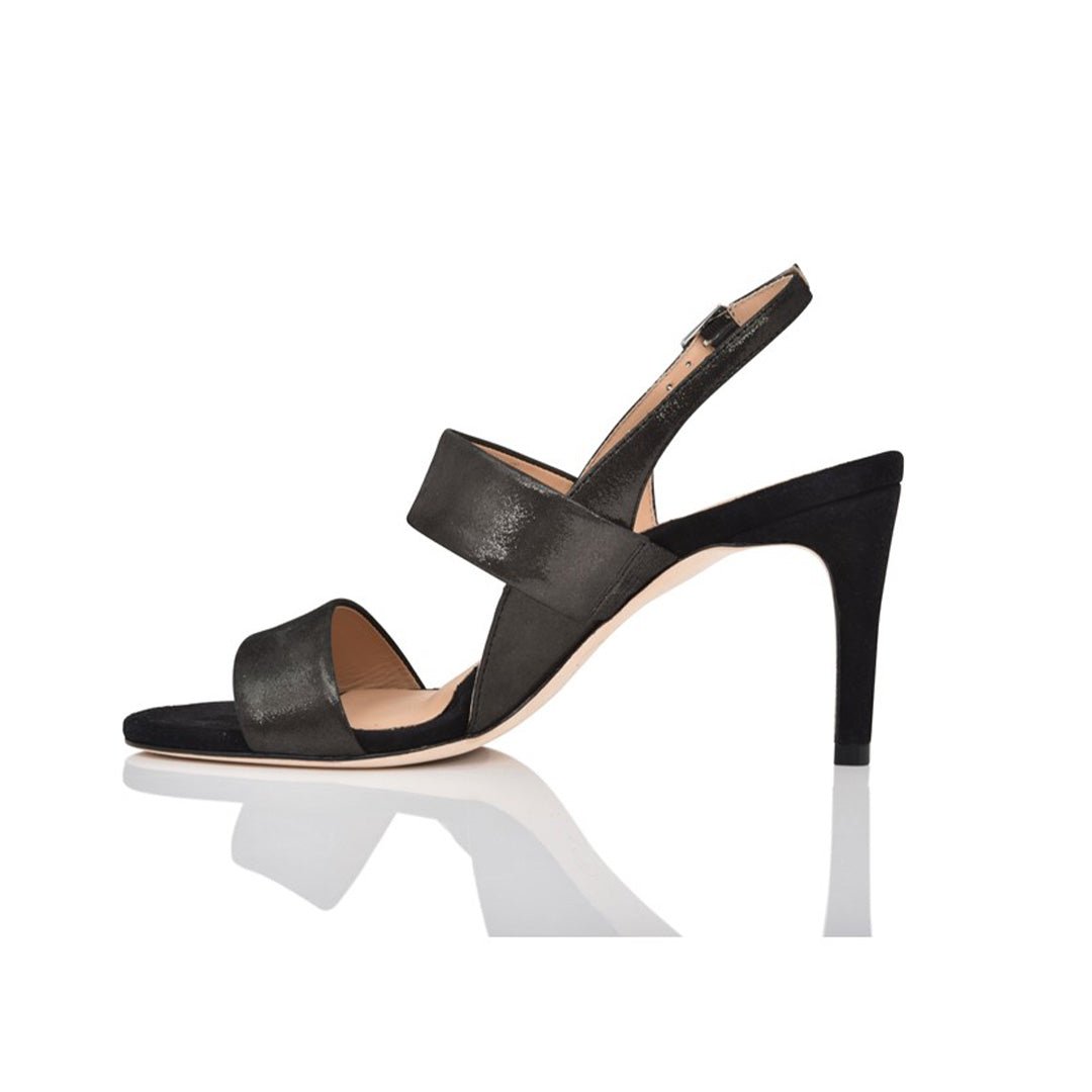 Joan Oloff Fortune Black Shimmer Suede