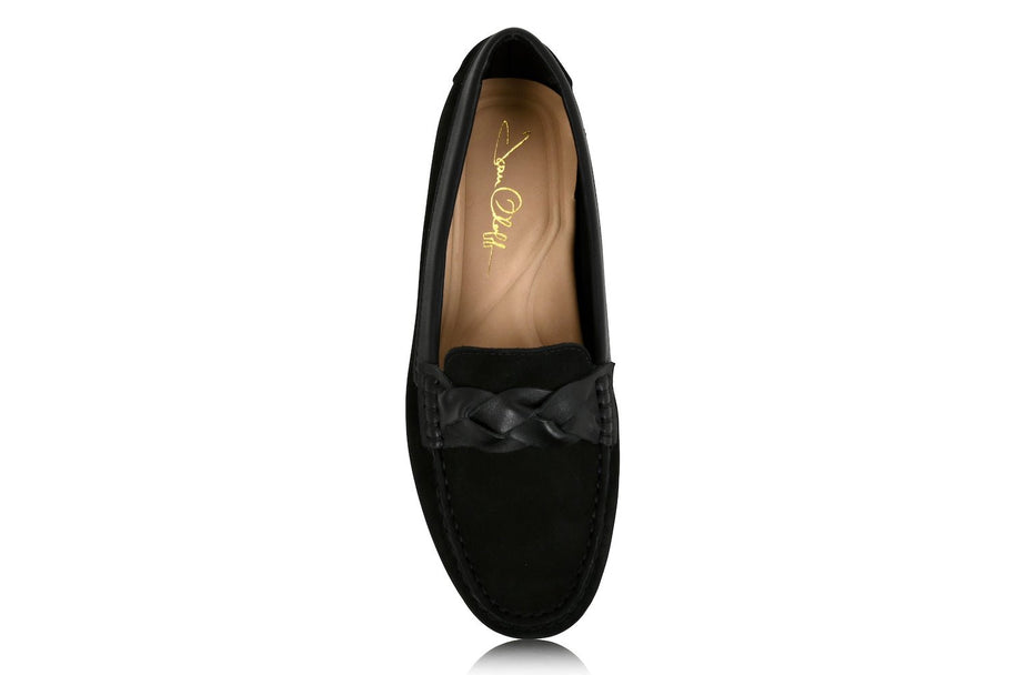 Joan Oloff Piper Black Nubuck/Black Leather