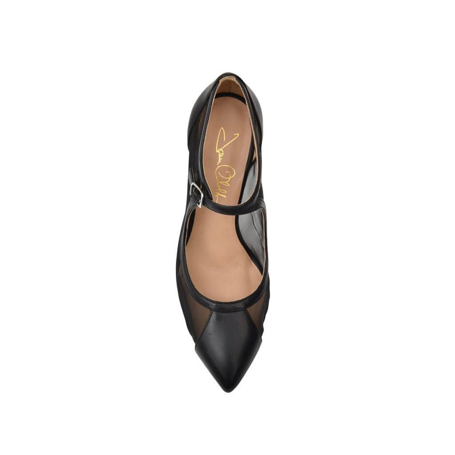 Joan Oloff Rebecca Black Lux Nappa Black Mesh