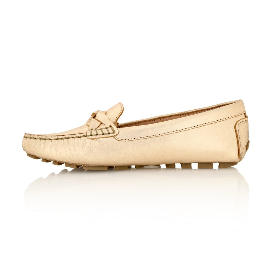 Joan Oloff Piper Gold Metallic Leather
