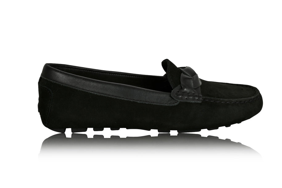 Joan Oloff Piper Black Nubuck/Black Leather