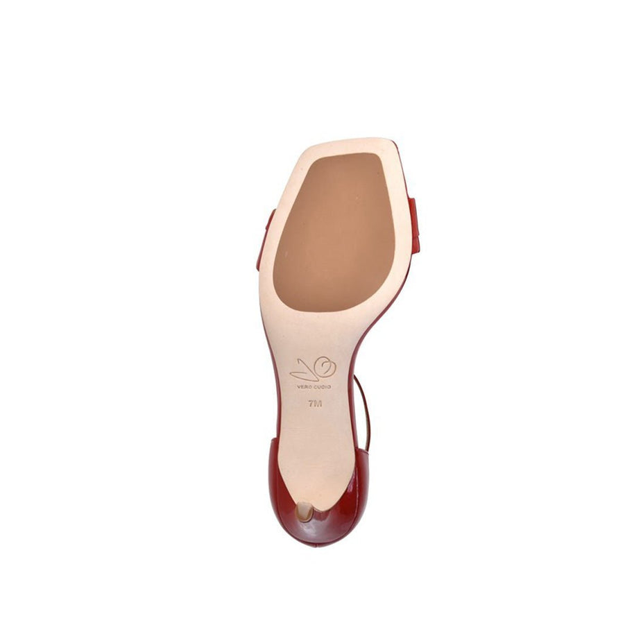Joan Oloff Simone Red Hot Soft Patent Sandals