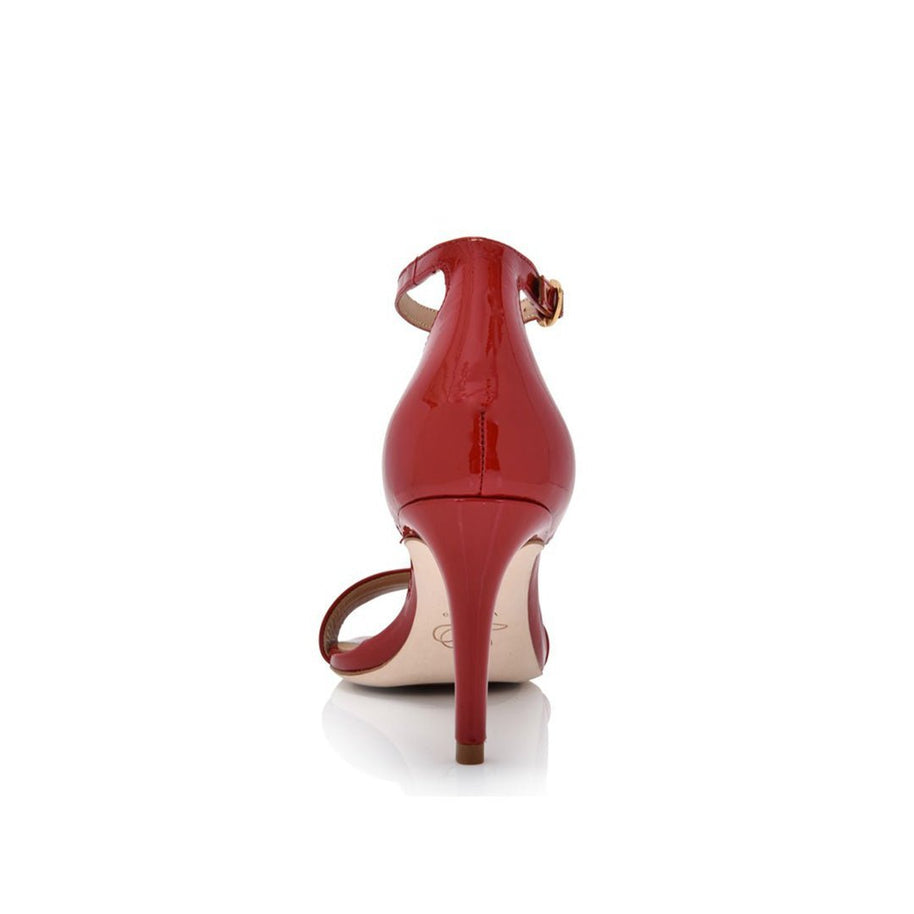 Joan Oloff Simone Red Hot Soft Patent Sandals