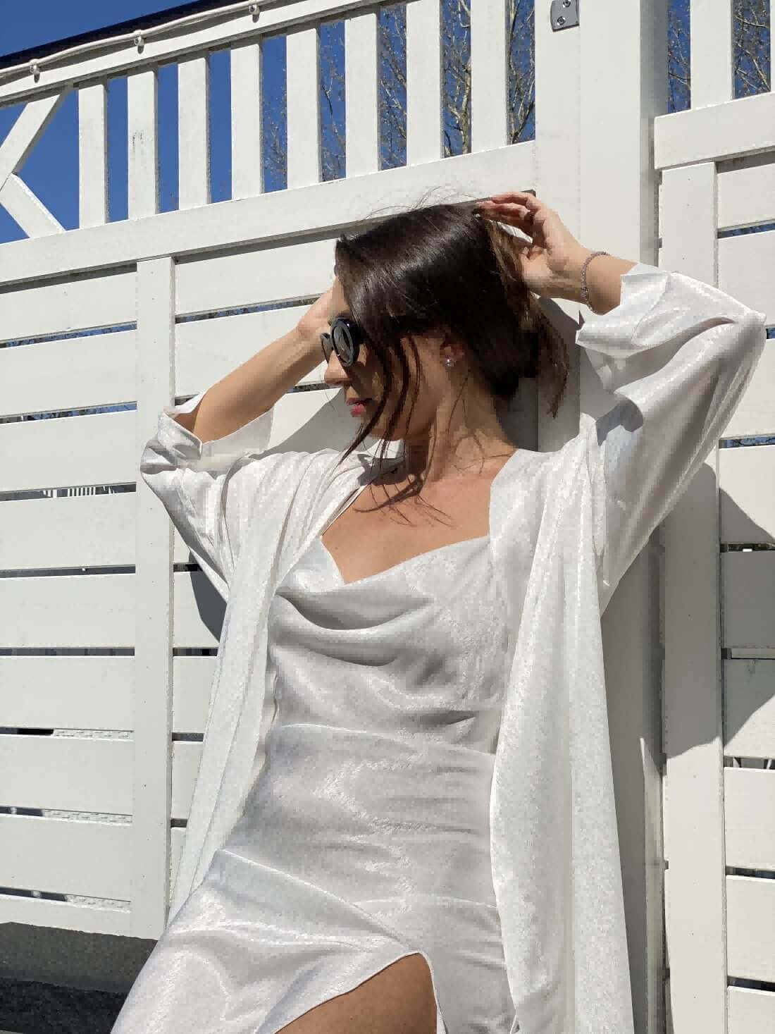 Ulivary Elegant Robe Dress & Pajama Set Bridal