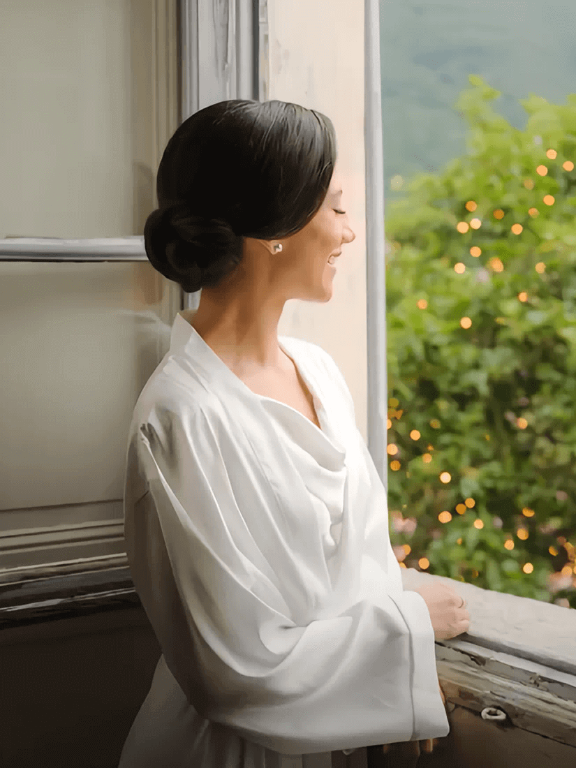 Ulivary Elegant Robe Dress & Pajama Set Bridal