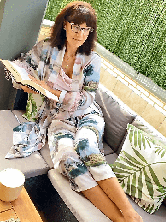 Ulivary Landscape Pajama Set 3pcs Feather