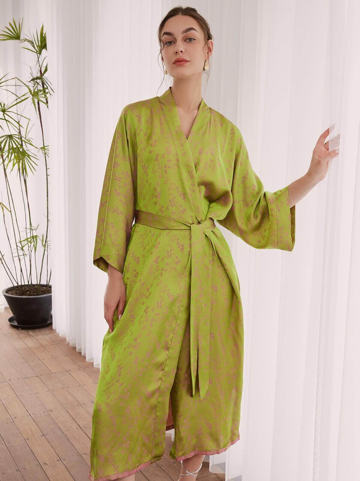 Ulivary Oriental Reversible Kimono Robe