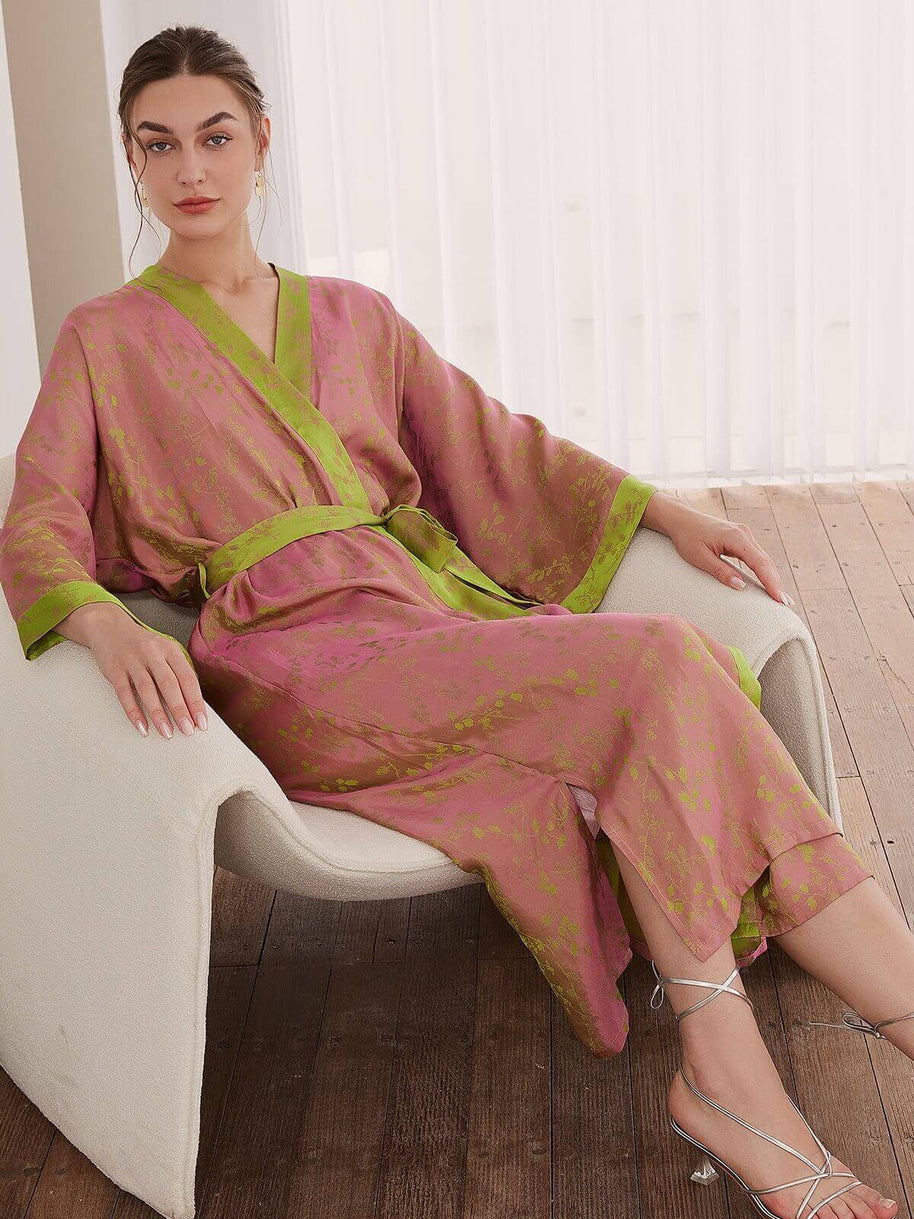 Ulivary Oriental Reversible Kimono Robe