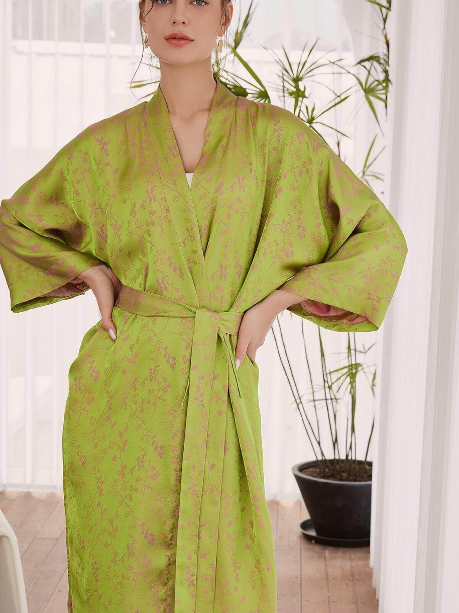 Ulivary Oriental Reversible Kimono Robe
