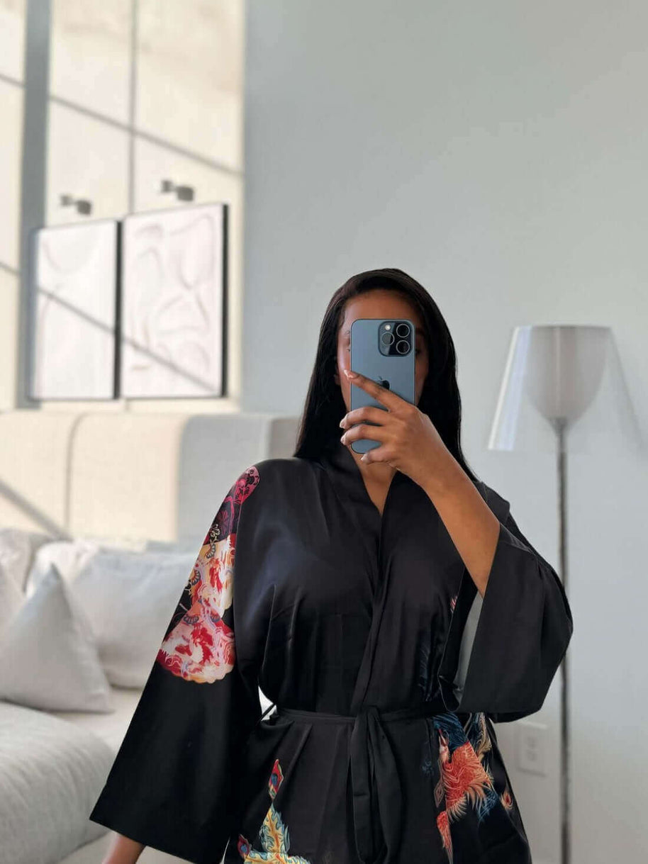 Ulivary Dragon Phoenix Kimono Robe