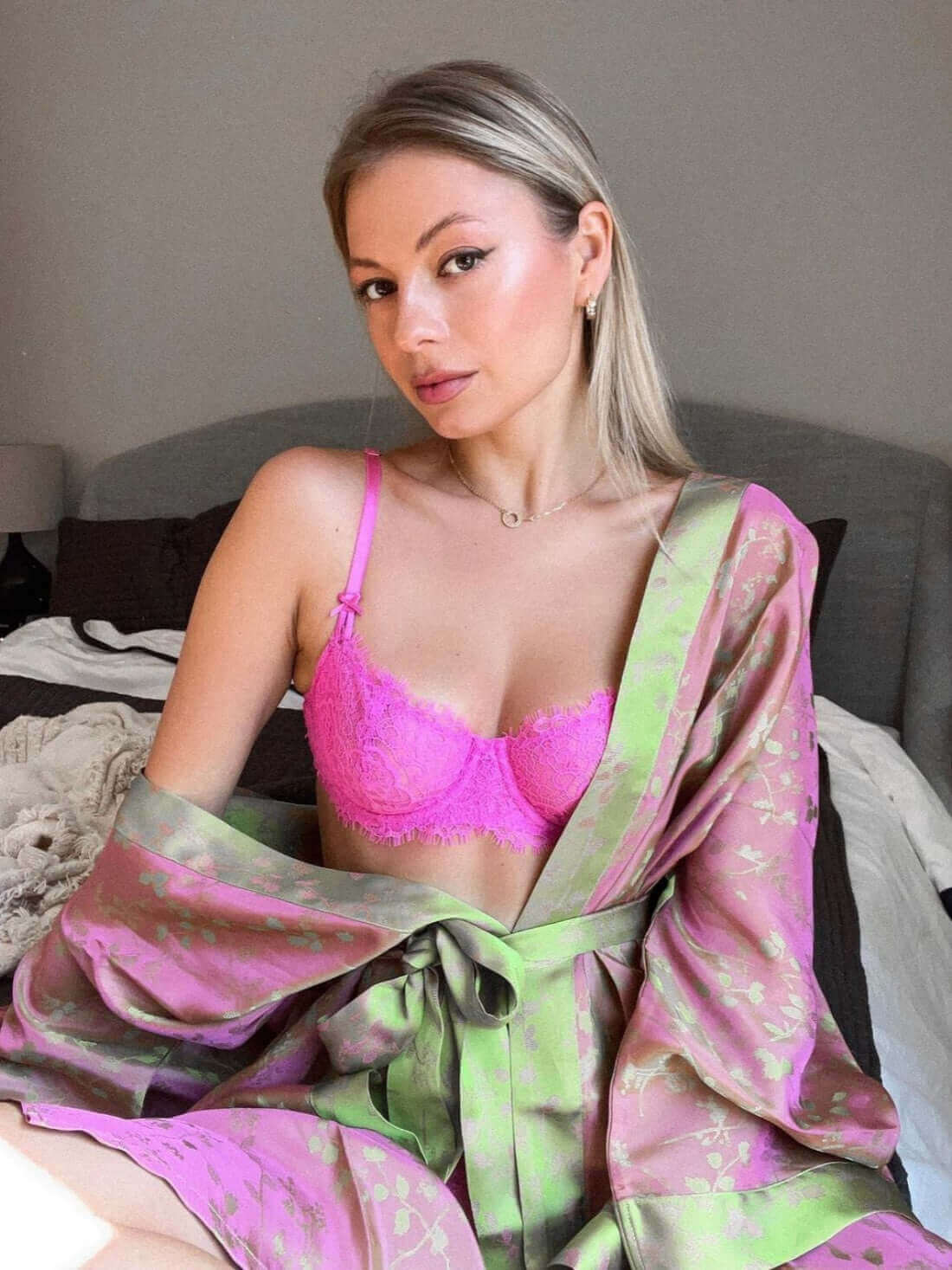 Ulivary Oriental Reversible Kimono Robe