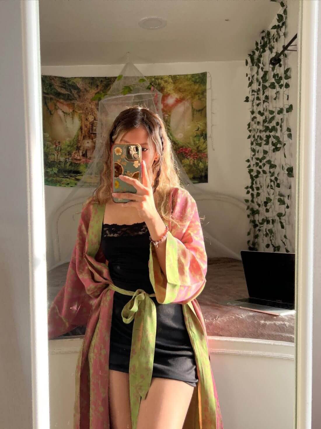 Ulivary Oriental Reversible Kimono Robe