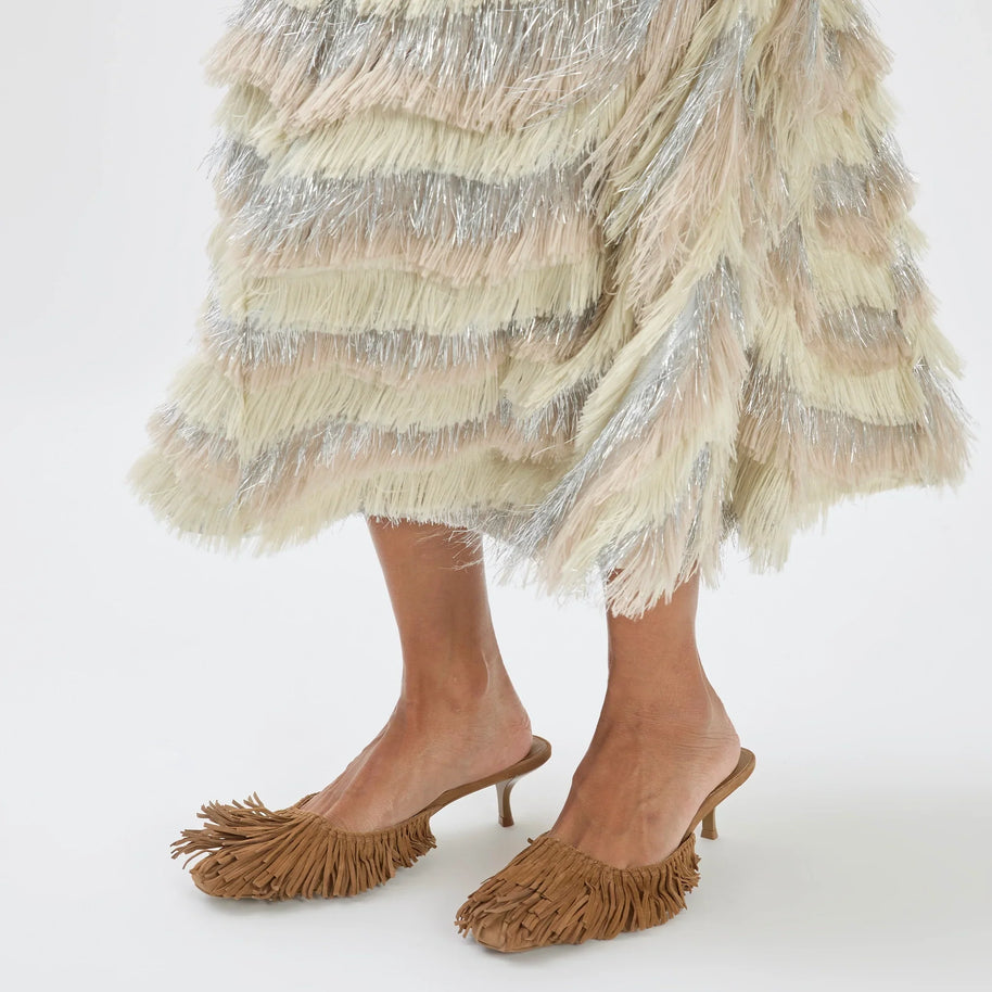 Larroude Sienna Mule In Tobacco Suede