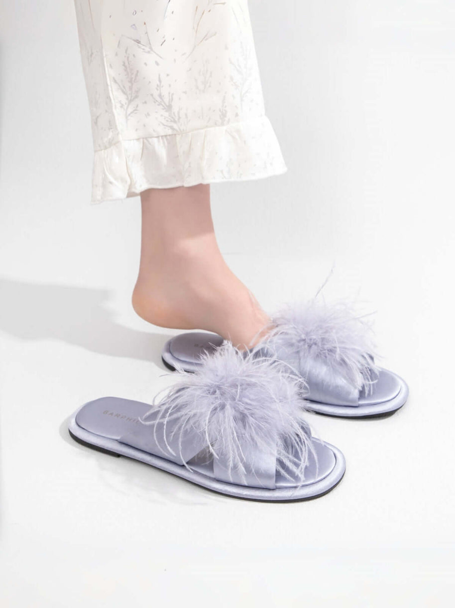 Ulivary Luxe Feather Slippers (more colors)