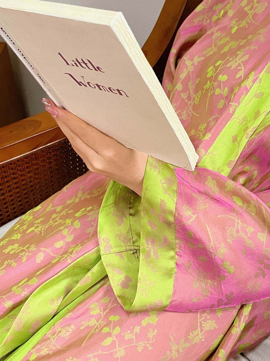 Ulivary Oriental Reversible Kimono Robe