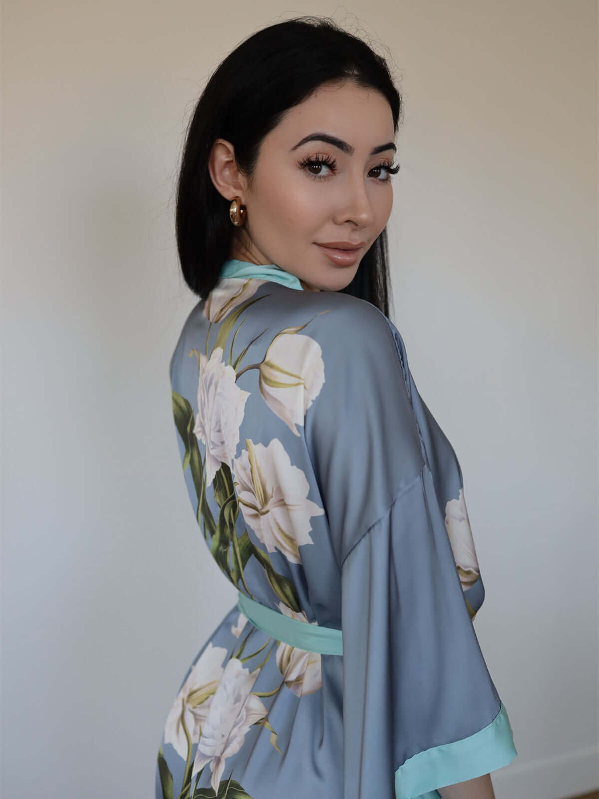 Ulivary Peony Floral Kimono Robe
