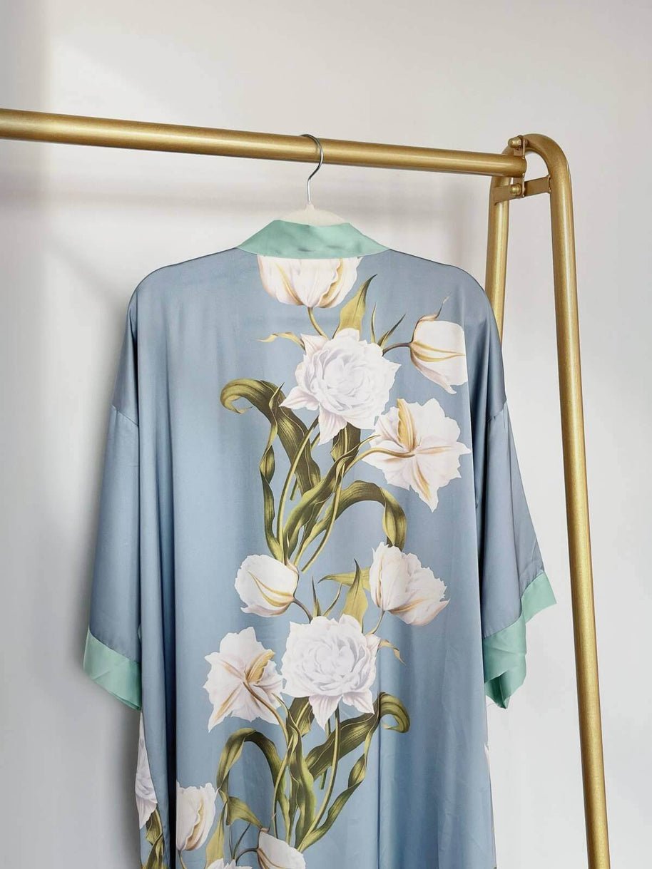 Ulivary Peony Floral Kimono Robe