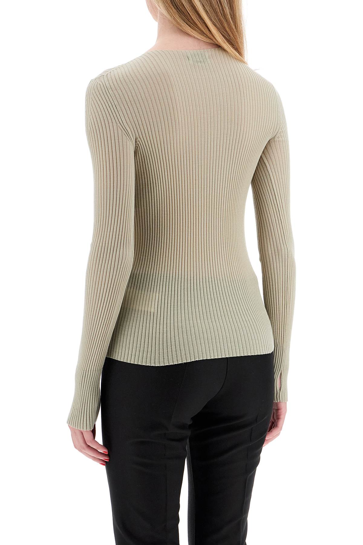 MRZ Wool Ribbed Pullover Sweater