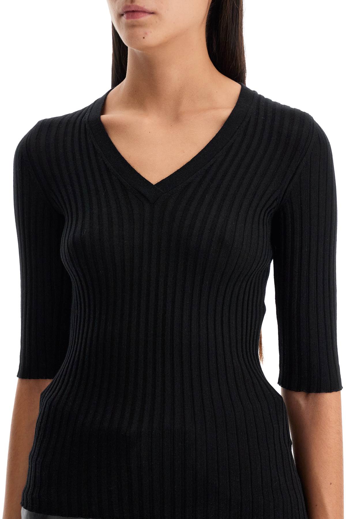 MRZ Cashmere And Silk Blend Ribbed Sweater