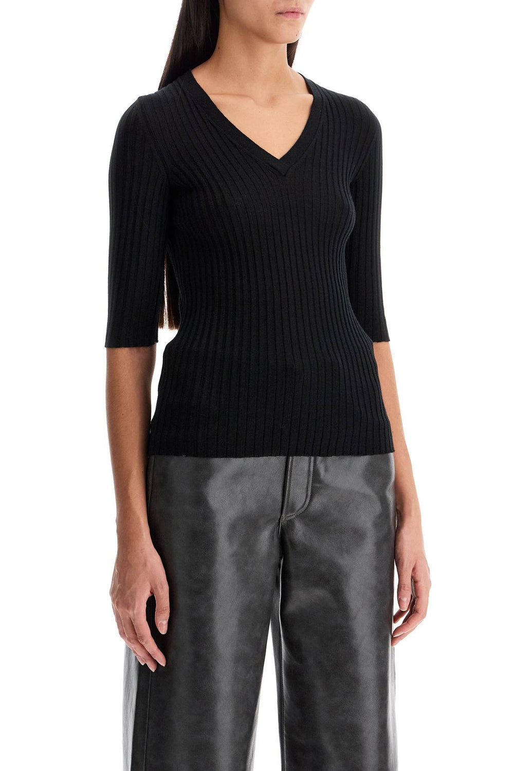 MRZ Cashmere And Silk Blend Ribbed Sweater