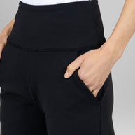 KiraGrace HIGH WAIST WIDE LEG PANT: BLACK