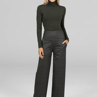 KiraGrace HIGH WAIST WIDE LEG PANT: OLIVE TWEED