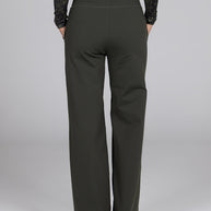 KiraGrace HIGH WAIST WIDE LEG PANT: LODEN GREEN