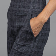 KiraGrace HIGH WAIST WIDE LEG PANT: CHARCOAL PLAID