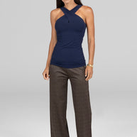 KIRAGRACE LUXE HALTER: MARINE NAVY