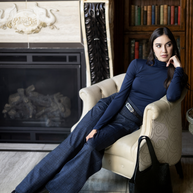 KiraGrace GRACE TURTLENECK: MARINE NAVY