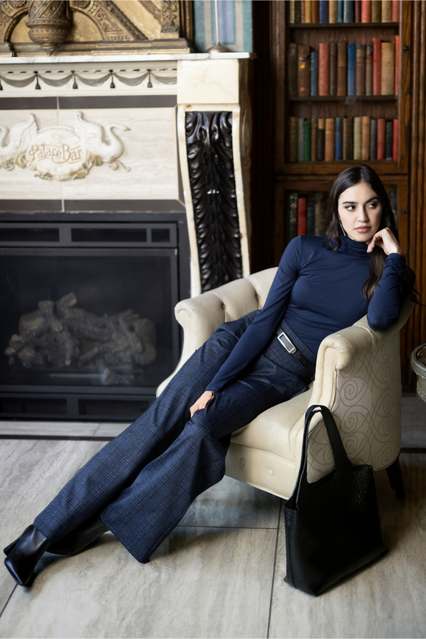 KiraGrace GRACE TURTLENECK: MARINE NAVY