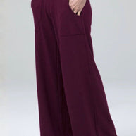 KIRAGRACE COZY BOHO YOGA PANT: BURGUNDY