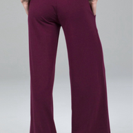 KIRAGRACE COZY BOHO YOGA PANT: BURGUNDY