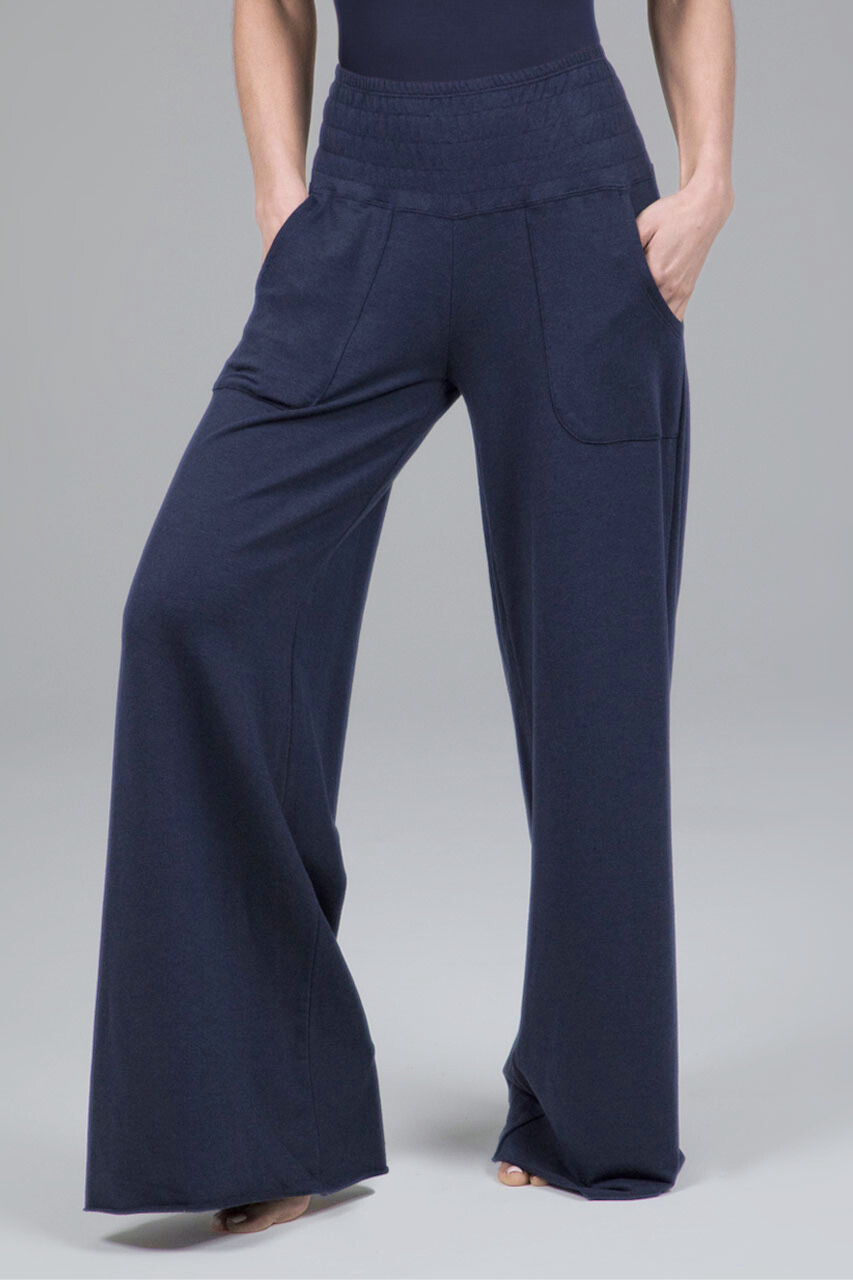 KIRAGRACE COZY BOHO YOGA PANT: NAVY
