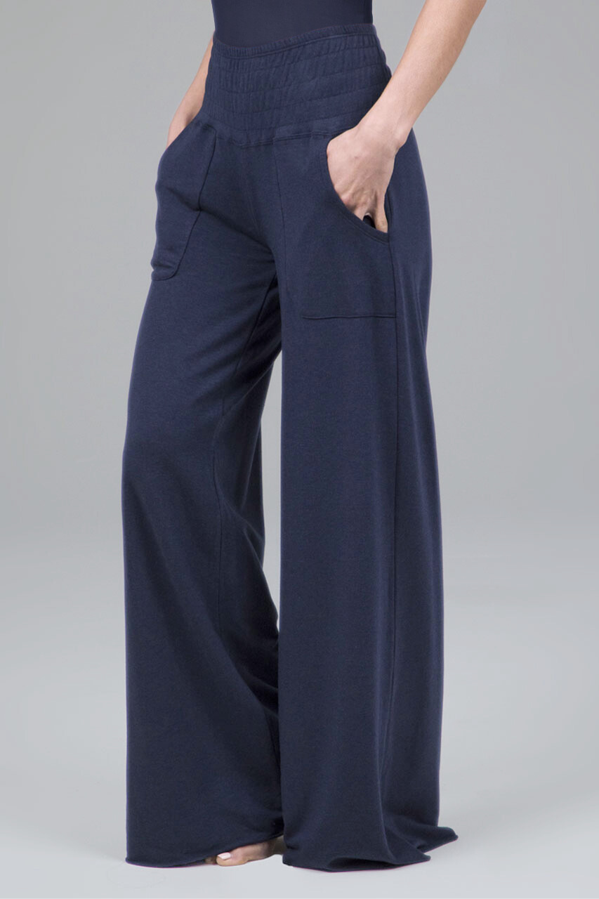 KIRAGRACE COZY BOHO YOGA PANT: NAVY