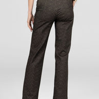 KiraGrace NINA STRAIGHT LEG PANT: HERRINGBONE CAMEL