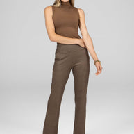 KiraGrace SLEEVELESS TURTLENECK: DARK KHAKI