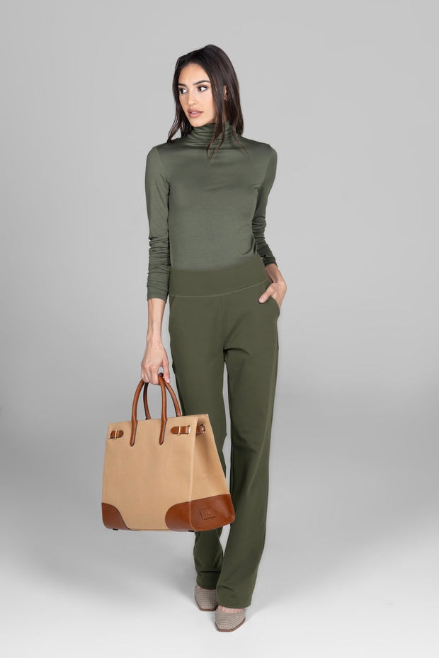 KiraGrace NINA STRAIGHT LEG PANT: FOREST NIGHT