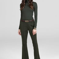 KiraGrace VICTORIA HIGH WAIST FLARE PANT: LODEN