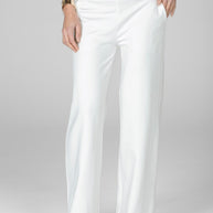 KiraGrace HIGH WAIST WIDE LEG PANT: IVORY PONTE