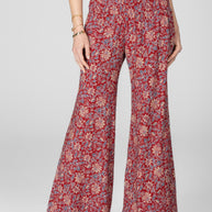 KiraGrace PORTOFINO TRAVEL PANT: RED MOTIF